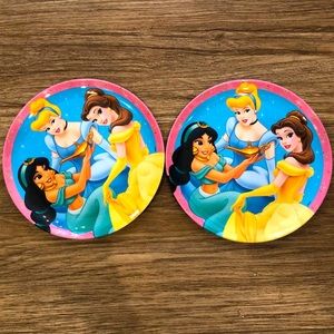 Vintage Disney Princess Plastic Plate Set